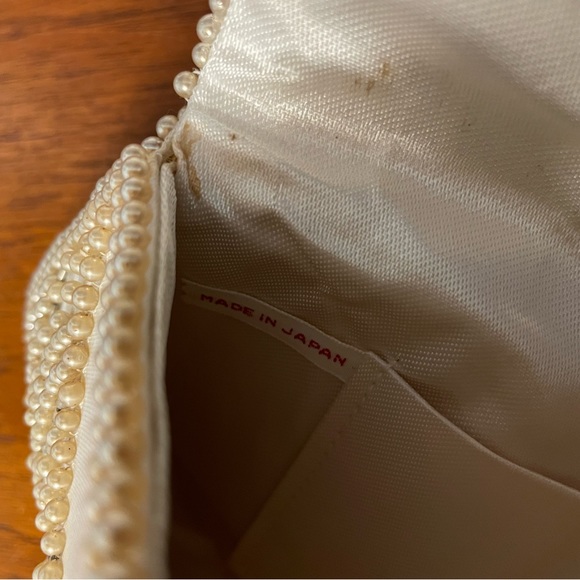 Vintage Pearl & Rhinestone Beaded Clutch - Picture 6 of 7